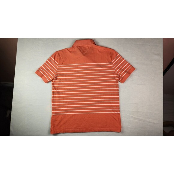 Vintage Tommy Hilfiger Men’s Polo Shirt XL – Orange/White Striped, Short Sleeve - Picture 7 of 8
